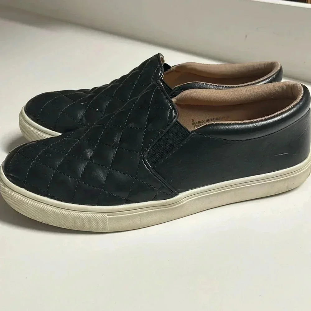 Imperfect quilted shoes Target A New Day black‎ quilted slip on shoes sneakers 6